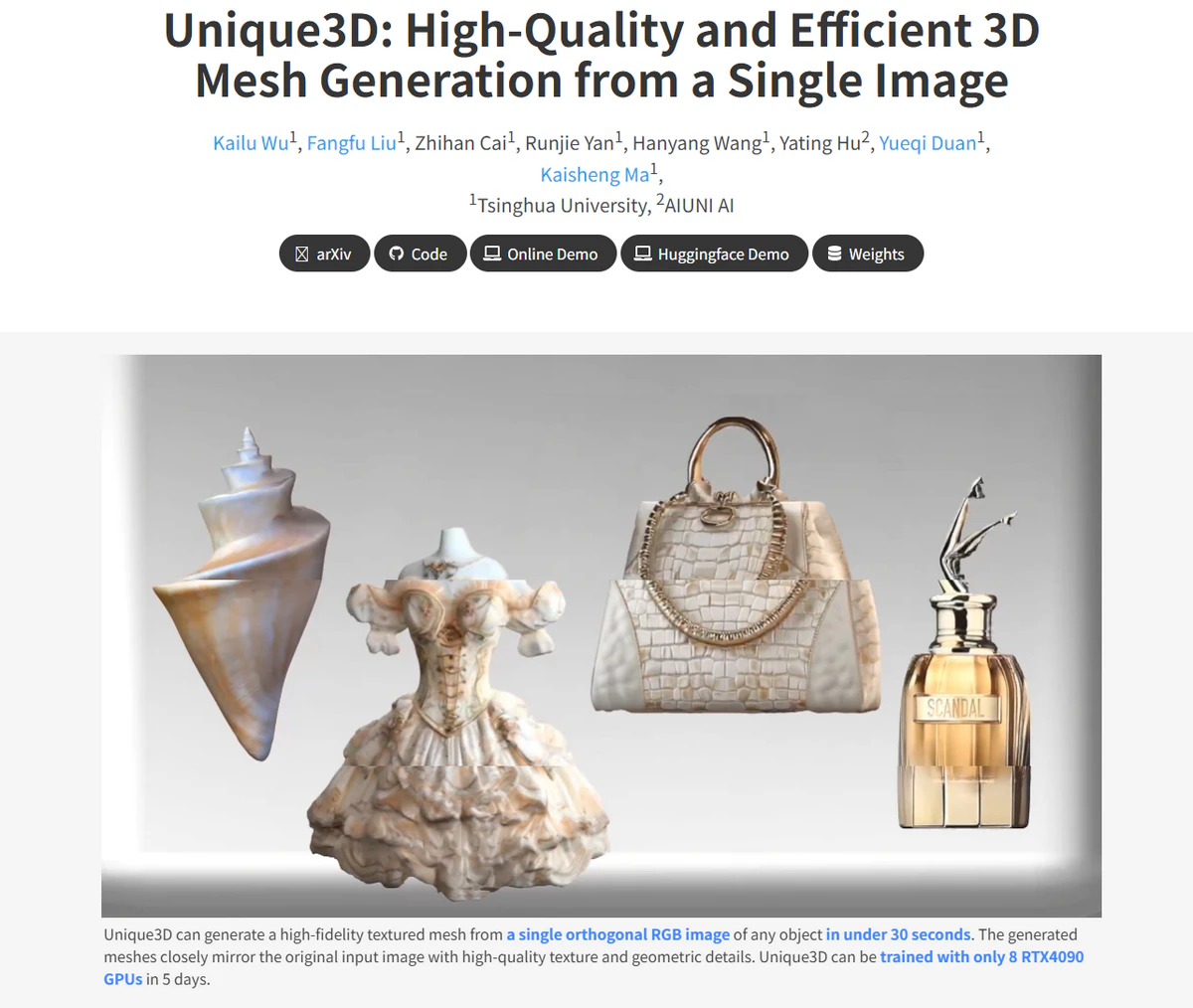 Unique3D